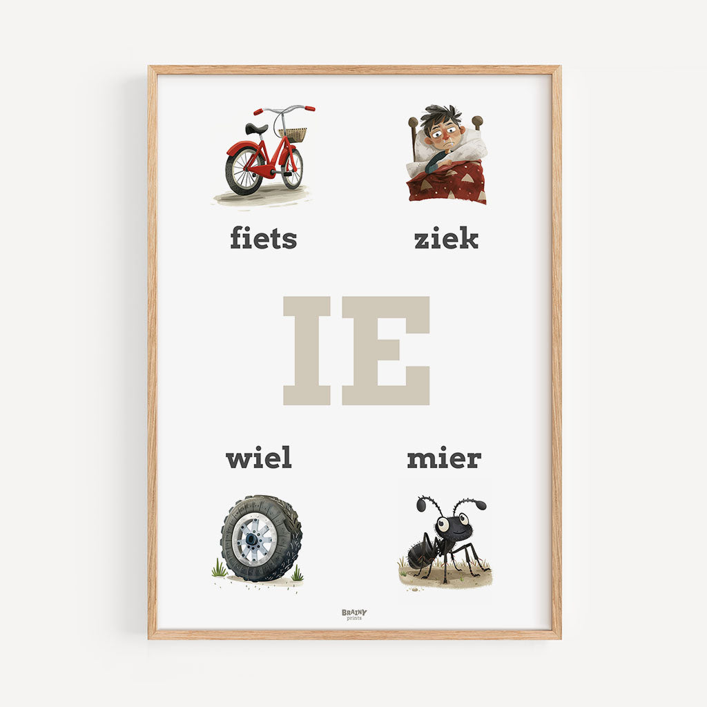 Bundel met alle tweeletterklanken posters (8 stuks) - A4 Formaat