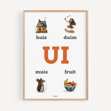 Bundel met alle tweeletterklanken posters (8 stuks) - A4 Formaat